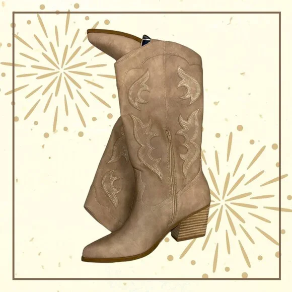 Dolce Vita Cowgirl Kara’s Boots COLOR: SAND NUBUCK - NEW - Size 9 Womens - Picture 6 of 8